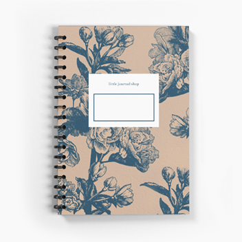 Peony on kraft Spiral Notebook